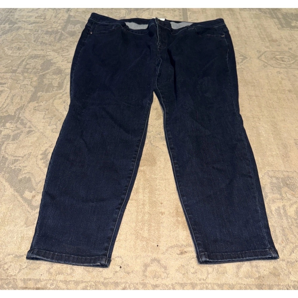Lane Bryant Womens Plus Sz 28 Flex Magic Waist Deluxe Fit Low Rise  Skinny Jeans